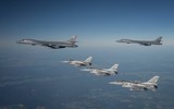 [ẢNH] Chiến đấu cơ Nga đánh chặn máy bay ném bom Mỹ đang mô phỏng tấn công Crimea