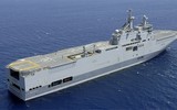 [ẢNH] Tàu sân bay Mistral của Ai Cập mang đầy trực thăng tấn công hiện đại tới Libya tham chiến