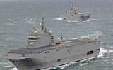 [ẢNH] Tàu sân bay Mistral của Ai Cập mang đầy trực thăng tấn công hiện đại tới Libya tham chiến
