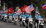 [ẢNH] Đường phố Hà Nội trang hoàng trước thềm hội nghị thượng đỉnh Mỹ - Triều Tiên