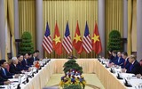 [ẢNH] Những khoảnh khắc đặc biệt của Tổng thống Mỹ Donald Trump trong ngày đầu tại Hà Nội