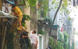 [Ảnh] Những khoảnh khắc bình dị nơi ‘xóm đường tàu’ khi bình minh lên
