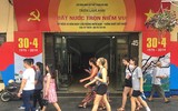 [ẢNH] Cờ đỏ sao vàng, biểu ngữ rợp trời Hà Nội mừng các ngày Lễ lịch sử của đất nước