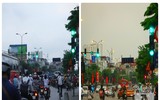 [Ảnh] Lạ trước hình ảnh so sánh Hà Nội trước và trong ngày nghỉ lễ