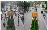 [Ảnh] Lạ trước hình ảnh so sánh Hà Nội trước và trong ngày nghỉ lễ