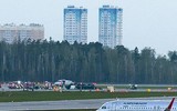 Hiện trường máy bay Superjet bốc cháy ở Moscow, ít nhất 41 người thiệt mạng