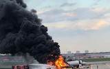 Hiện trường máy bay Superjet bốc cháy ở Moscow, ít nhất 41 người thiệt mạng