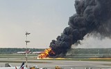 Hiện trường máy bay Superjet bốc cháy ở Moscow, ít nhất 41 người thiệt mạng
