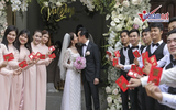 Khoảnh khắc ngọt ngào của Dương Khắc Linh và vợ 9X trong ngày cưới
