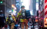 Hiện trường vụ trực thăng đâm xuống nóc tòa nhà cao tầng ở New York, Mỹ