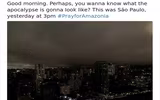 Cháy rừng Amazon: Bầu trời Brazil chìm trong khói tro, 3h chiều tối đen như giữa đêm