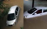 Thái Nguyên ngập lụt kỷ lục, ô tô 