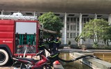 [ẢNH] Hiện trường vụ cháy Cung Văn hoá Lao động Hữu nghị Việt- Xô