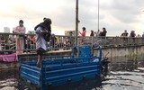 [ẢNH] TP.HCM: Triều cường dâng gây vỡ bờ bao, nước 