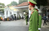 [ẢNH] Công tác đảm bảo ANTT, ATGT bên ngoài nhà tang lễ diễn ra như thế nào?