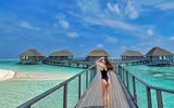 [ẢNH] Bộ ảnh đẹp như mơ của Hà Hồ - Kim Lý tại khu nghỉ dưỡng Maldives