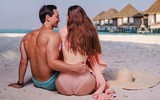 [ẢNH] Bộ ảnh đẹp như mơ của Hà Hồ - Kim Lý tại khu nghỉ dưỡng Maldives