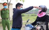 [ẢNH] Cận cảnh chốt kiểm soát Covid-19 ở tuyến tỉnh lộ đặc biệt vào Thủ đô