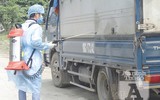 [ẢNH] Cận cảnh chốt kiểm soát Covid-19 ở tuyến tỉnh lộ đặc biệt vào Thủ đô