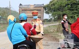 [ẢNH] Cận cảnh chốt kiểm soát Covid-19 ở tuyến tỉnh lộ đặc biệt vào Thủ đô
