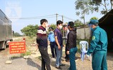 [ẢNH] Cận cảnh chốt kiểm soát Covid-19 ở tuyến tỉnh lộ đặc biệt vào Thủ đô