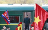 [ẢNH] Toàn bộ hình ảnh Chủ tịch Triều Tiên tới ga Đồng Đăng, lên ô tô về Hà Nội