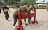 Lực lượng dân phòng thi xử lý tình huống xảy cháy