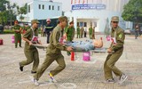 Lực lượng dân phòng thi xử lý tình huống xảy cháy