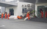 Diễn tập cứu nạn chữa cháy phối hợp nhiều lực lượng tại khu công nghiệp Phú Nghĩa