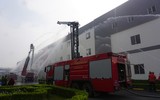 Diễn tập cứu nạn chữa cháy phối hợp nhiều lực lượng tại khu công nghiệp Phú Nghĩa