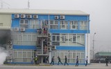 Nhiều lực lượng tham gia diễn tập phương án chữa cháy, cứu nạn