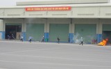 Nhiều lực lượng tham gia diễn tập phương án chữa cháy, cứu nạn
