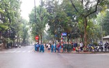 Những hình ảnh Công an Hà Nội cùng các lực lượng chức năng đảm bảo ANTT lễ viếng nguyên Chủ tịch nước Lê Đức Anh