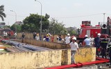 Diễn tập phương án chữa cháy bồn chứa xăng 1.000 mét khối