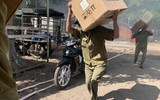 Diễn tập dập lửa, cứu người mắc kẹt tại núi Cung, phường Liễu Giai