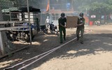 Diễn tập dập lửa, cứu người mắc kẹt tại núi Cung, phường Liễu Giai
