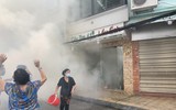 Xử lý tình huống giả định cháy, do đối tượng xấu dùng xăng đốt