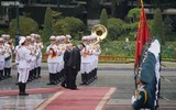[Ảnh] Toàn cảnh lễ đón chính thức Chủ tịch Triều Tiên Kim Jong-un tại Phủ Chủ tịch