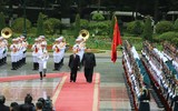 [Ảnh] Toàn cảnh lễ đón chính thức Chủ tịch Triều Tiên Kim Jong-un tại Phủ Chủ tịch