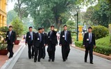 [Ảnh] Toàn cảnh lễ đón chính thức Chủ tịch Triều Tiên Kim Jong-un tại Phủ Chủ tịch