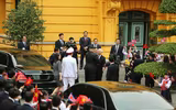[Ảnh] Toàn cảnh lễ đón chính thức Chủ tịch Triều Tiên Kim Jong-un tại Phủ Chủ tịch