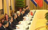 [Ảnh] Toàn cảnh lễ đón chính thức Chủ tịch Triều Tiên Kim Jong-un tại Phủ Chủ tịch