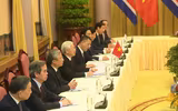 [Ảnh] Toàn cảnh lễ đón chính thức Chủ tịch Triều Tiên Kim Jong-un tại Phủ Chủ tịch