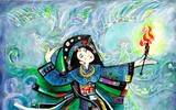 [Ảnh] Hầu đồng quay cuồng ngay giữa phòng bày tranh