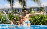 Những hình ảnh không thể ngọt ngào hơn về gia đình nhỏ của Quốc Cơ, Quốc Nghiệp