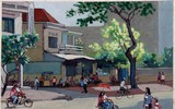 [ẢNH] Tranh về Hà Nội thời Nguyễn Tuân, Thạch Lam hút khán giả Sài Gòn