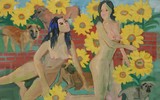 Tranh nude làm mãn nhãn người xem tại triển lãm đầu năm