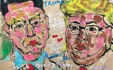 [Ảnh] Quán cà phê ngập tràn hình ảnh Tổng thống Donald Trump và Chủ tịch Kim Jong - un