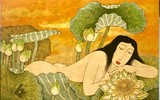 [Ảnh] Ấn tượng các bức tranh nude bên sen gợi cảm nhưng không gợi dục