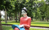 [Ảnh] Bật cười với các bức tượng bỗng dưng lòe loẹt ở Công viên Thống Nhất